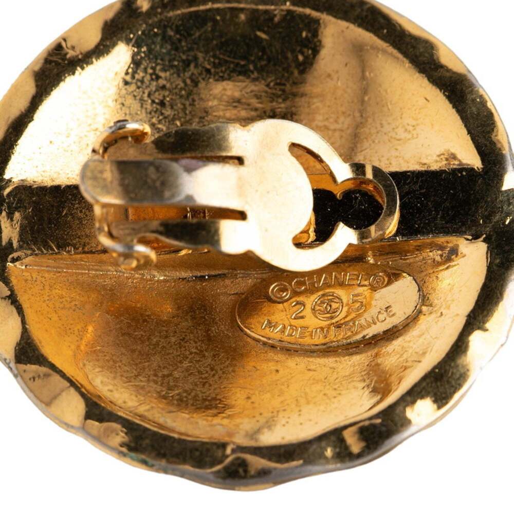 CHANEL Vintage Gold Logo Earrings - Picture 3 of 3